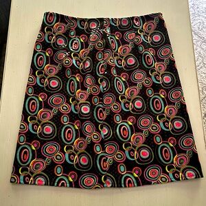Linda Segal Retro Patterned Skirt